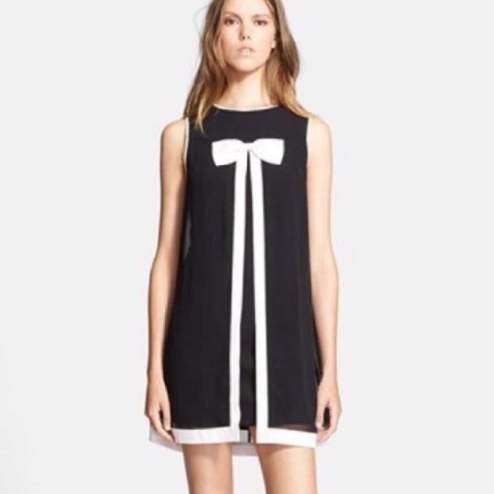 Ted Baker Black & White Bow Mini Dress